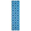Safavieh Four Seasons Collection FRS234 Rug, Blue/Ivory, 2'3"x8'