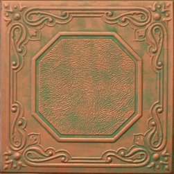 R 32 Styrofoam Ceiling Tile 20x20 - Copper Patina - Ceiling Tile