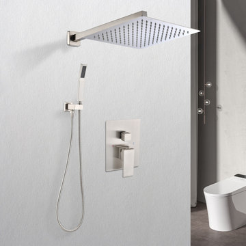 12 inch Shower Head Bathroom Luxury Rain Mixer Shower Complete Combo Set