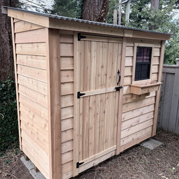 8x4 Spacesaver Cedar Shed Installation in North Vancouver