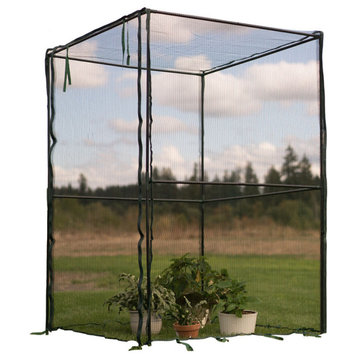 Fruit Cage, Steel Frame, Anti Bird Netting, 47.2"x47.2"x70.9"