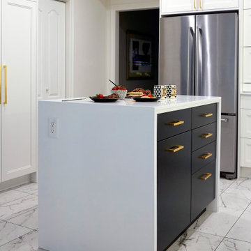 Not your basic White Kitchen -- contemporary glam