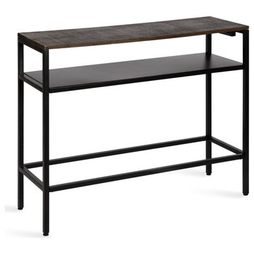 Westbrook Wood and Metal Console Table, Rustic Brown 36x12x30