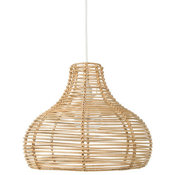Palau Continuous Weave Wicker Dome Lamp, Natural, Large