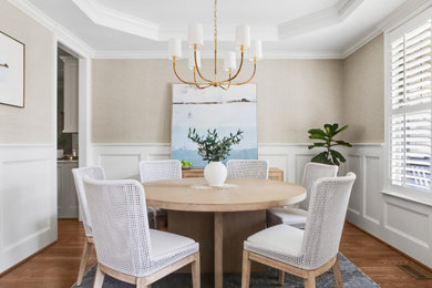 Inspiration for a coastal dining room remodel in Raleigh