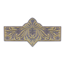 Inviting Home Inc. - Dianthus Pull, Antique-Style Pewter-Saffron - Cabinet And Drawer Handle Pulls