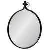 Yitro Round Wall Mirror, Black