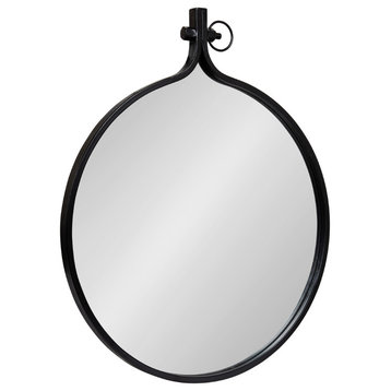 Yitro Round Wall Mirror, Black