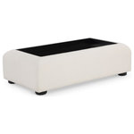 Meridian Furniture - Diana Linen Textured Fabric Upholstered Coffee Table, Black - Steal the show when you add this Diana coffee table to your modern living room. This handsome table has the bells and whistles you're seeking for a refined and elegant yet modern and contemporary look in your home. The striking black linen textured fabric gives the table textural appeal while the solid wooden black finished table top and legs lends it the hallmarks of art deco design for an elevated vibe that's well suited to both casual and more formal settings.