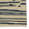 Lauren Wan Sketchy Lines Indoor/Outdoor Abstract Silver/Blue Area Rug, 7'6"x9'6"