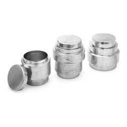 Trilogy Set of 3 Round Canisters - Decorative Jars And Urns