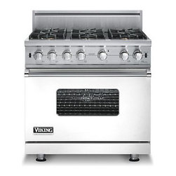 Viking 36" Pro-style Dual-fuel Range, White Liquid Propane | VDSC536T6BWHLP - Gas Ranges And Electric Ranges