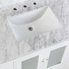 Aster Contemporary White Bathroom Vanity, 48"