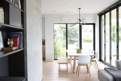 Example of a trendy family room design in Vancouver