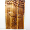 Haussmann Eco Wood Buddha Panel Ushnisha Design 24"x36", Walnut Oil