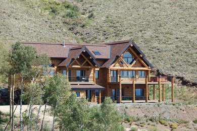 Inspiration for a rustic exterior home remodel in Denver