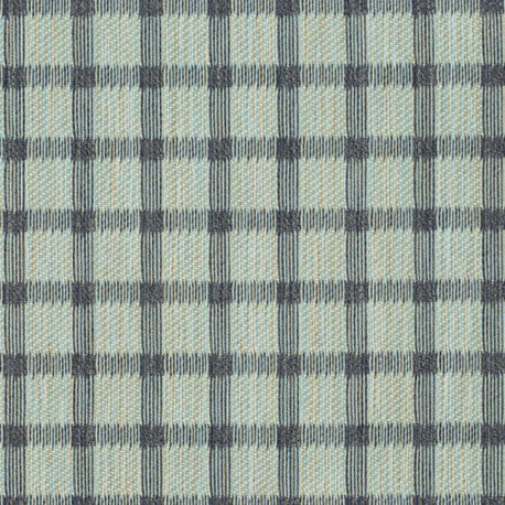 Aqua Blue Performance Plaid woven Upholstery Fabric by the Yard