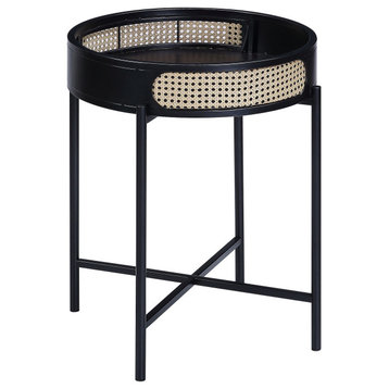 Colson End Table, Black Finish