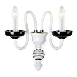 Inviting Home Inc. - Opal and Black Crystal Sconce - Wall Sconces