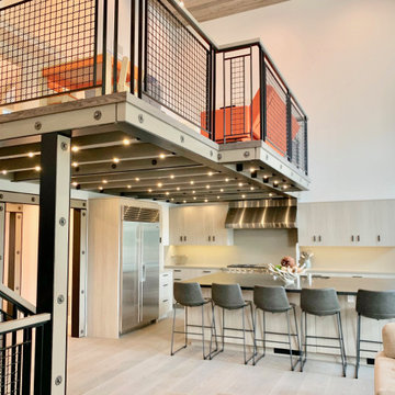 Modern Industrial Lodge, lake Arrowhead Lake Front