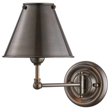 Hudson Valley Classic No.1 1-LT Wall Sconce MDS101-DB-MS - Bronze