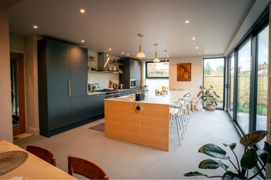 Design ideas for a contemporary kitchen in Cheshire.