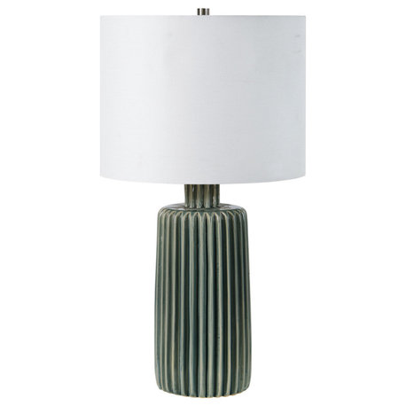 Roza ceramic olive green table lamp