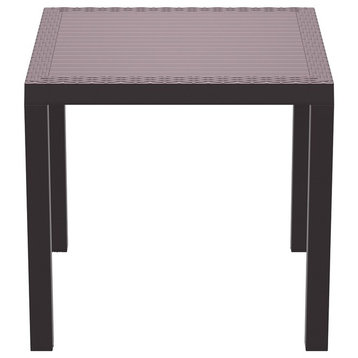 Compamia Orlando Outdoor Square Dining Table, Brown