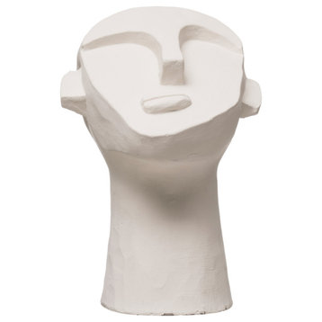 8.25" Cement Face Sculpture