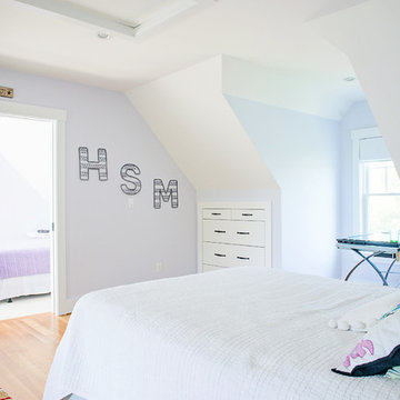 built in drawers and under eave space at the dormer in the guest bedroom