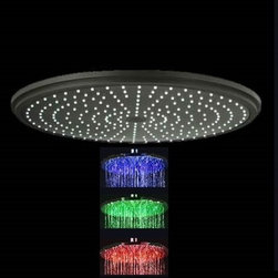 Fontana 10" Oil Rubbed Bronze Round Color Changing LED Rain Shower Head - Showerheads And Body Sprays