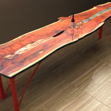 Redwood Stand n' Sip Table