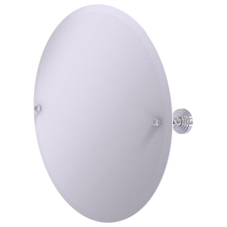 Allied Brass Frameless Round Tilt Mirror With Beveled Edge