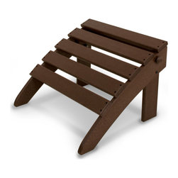 Ivy Terrace Furniture - Ivy Terrace Classics Folding Ottoman, Mahogany - Outdoor Footstools And Ottomans