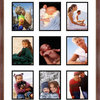Mahogany Collage Picture Frame - 9 openings for 4X6 photos
