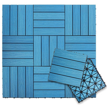 1'x1' Quick Deck Outdoor Composite Deck Tile, Caribbean Blue