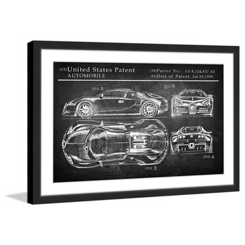 "Bugatti Chiron" Framed Painting Print, 36"x24"