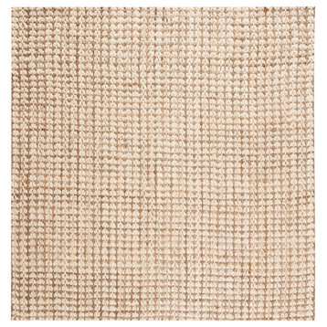 Safavieh Natural Fiber Nf186A Geometric Rug, Ivory and Natural, 7'0"x7'0" Square