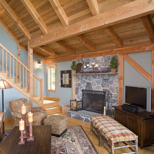 Inspiration for a modern home theater remodel in Burlington