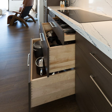 Elegant Carbon Gray; An Individual Kitchen