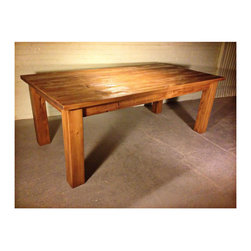 84"L Old Pine Square Leg Table - Dining Tables
