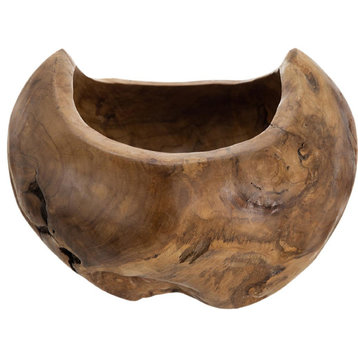Teak Decorative Bowl, Natural