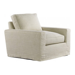 Casual Linen Upholstered Arm Chair - Armchairs And Accent Chairs