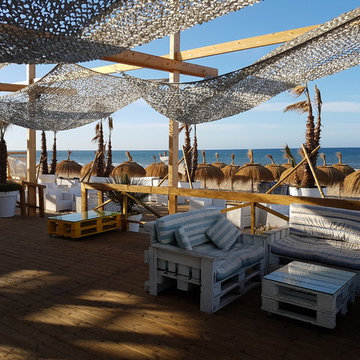 Chiringuito: cortinas de cristal y toldos palillerías