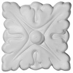 Ekena Millwork - Odessa Square Rosette, 3 7/8"W x 3 7/8"H x 1"P - Our rosettes are the perfect accent pieces to cabinetry, furniture, fireplace mantels, ceilings, and more.  Each pattern is carefully crafted after traditional and historical designs.  Each piece comes factory primed and ready for your paint.  They can install simply with traditional adhesives and finishing nails.