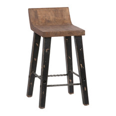 Raw - Ruston Low-Back Counter Stool - Bar Stools and Counter Stools