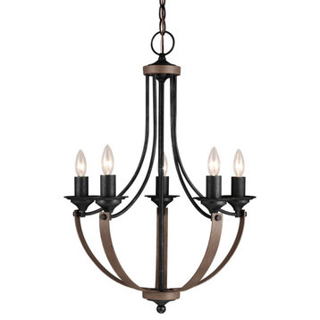 Traditional Five Light Chandelier-Stardust Finish-Incandescent Lamping Type