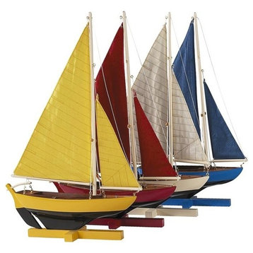 Sunset Sailboat Models, Set of 4