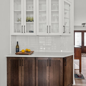 Mid Century Modern Meets Transitional Style to create an Entertainer's Kitchen