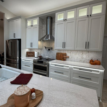 A Stunning Kitchen Transformation With Classic White Cabinetry